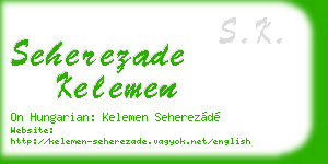 seherezade kelemen business card