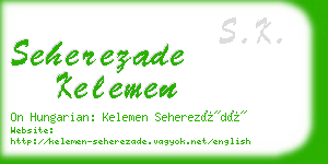 seherezade kelemen business card